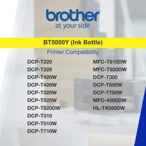 BROTHER BT5000Y Ink Bottle (Yellow) at best price, Genuine (6)