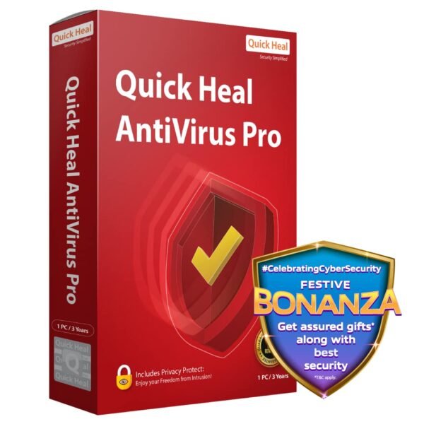 Quickheal Antivirus-Pro for 1 Pc 3 Years