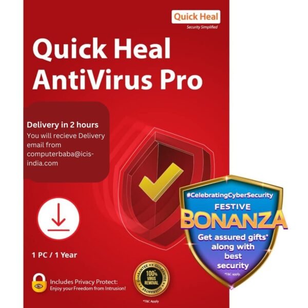 Quick Heal Antivirus Pro 1 user 1 Year Email Delivery in 2 hours - no CD At Best Price (2)