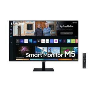 Samsung 27-inch(68.58cm) M5 FHD Smart Monitor, Speakers, Remote, 1 Billion Color, Smart TV apps, Samsung TV Plus, Office 365, Apple Airplay, Samsung Dex, Bluetooth (LS27BM500EWXXL,Black)