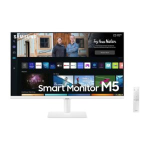 Samsung 27-inch(68.58cm) M5 FHD Smart Monitor, Speakers, Remote, Smart TV apps, Samsung TV Plus, 1 Billion Color, Office 365, Samsung Dex, Apple Airplay, Bluetooth (LS27BM501EWXXL, White)