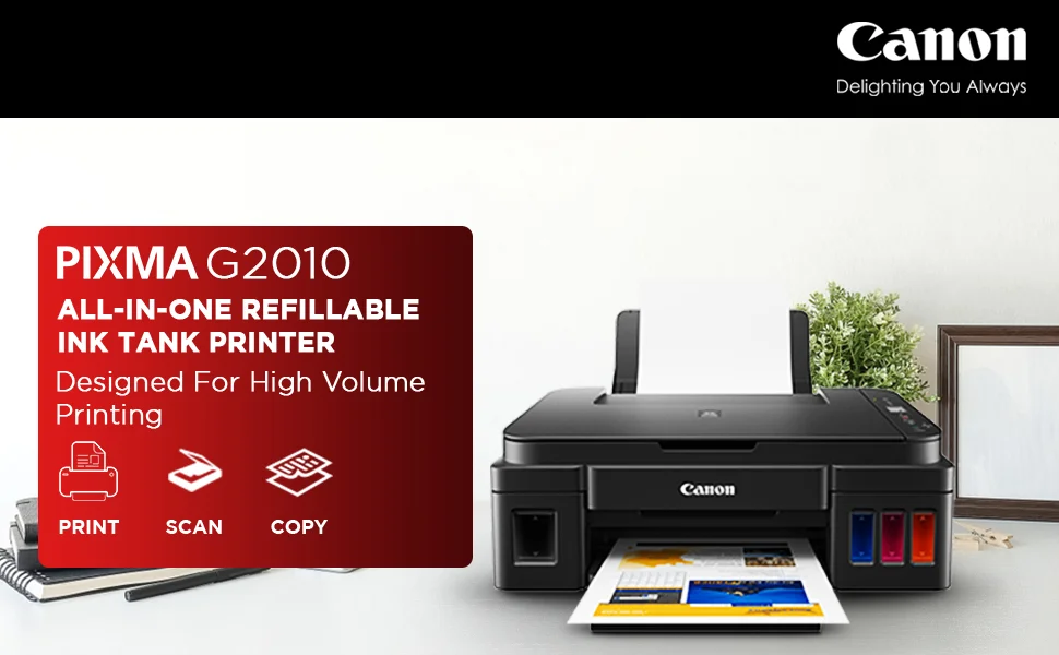 Canon Pixma G2010 All-in-One Ink Tank Colour Printer (Black)-Best Ink tank printer below 20000