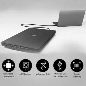 Canon Canoscan LIDE400 Scanner (Black) Flatbed, Documents, Paper, Photo with USD Connectivity (3)