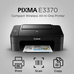Canon PIXMA E3370 All-in-One Wireless Ink Efficient Color Printer(Borderless Printing) (Black) (4)