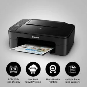 Canon PIXMA E3370 All-in-One Wireless Ink Efficient Color Printer(Borderless Printing) (Black) (5)