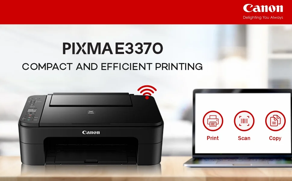 Canon PIXMA E3370 All-in-One Wireless Ink Efficient Color Printerbest printer under 10000