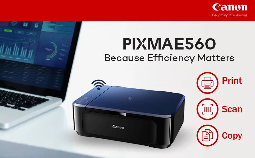 Canon PIXMA E560 Multifunction Wireless Ink Efficient Colour Printer with Auto-Duplex Printing (7)