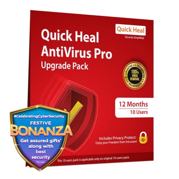 Quick Heal Antivirus Pro- Renewal Pack-10 Users-1 Year