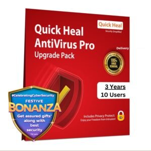 Quick Heal Antivirus Pro- Upgrade 10-Users 3-Year Buy Now only at 4305- from Trusted seller computerbaba, India's No.1 IT Online Shopping Site