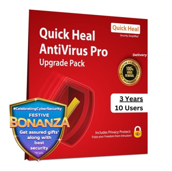 Quick Heal Antivirus Pro- Upgrade 10-Users 3-Year Buy Now only at 4305- from Trusted seller computerbaba, India's No.1 IT Online Shopping Site