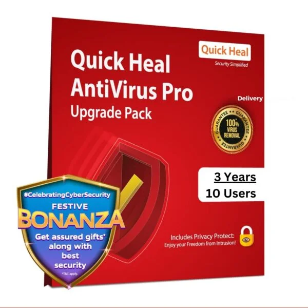 Quick Heal Antivirus Pro- Upgrade 10-Users 3-Year Buy Now only at 4305- from Trusted seller computerbaba, India's No.1 IT Online Shopping Site