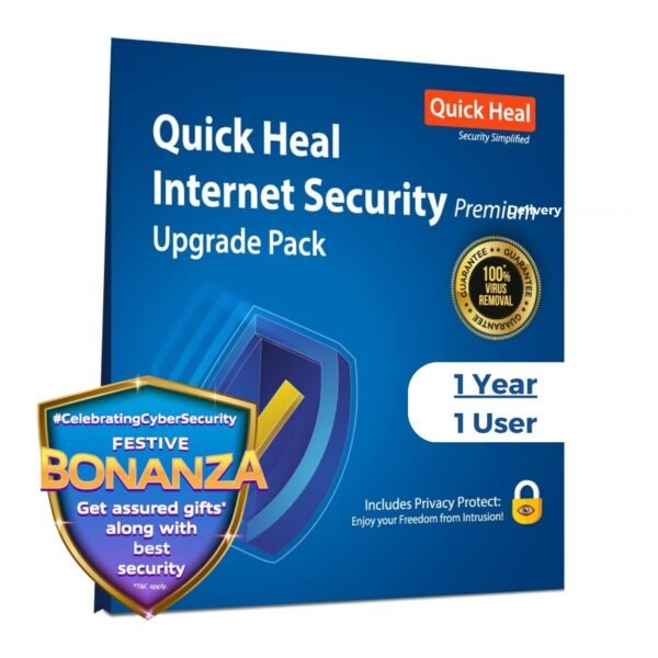 Quick Heal Internet Security Renewal Pack 1-User 1-Year(Email Delivery In 2 Hours), IR1UP