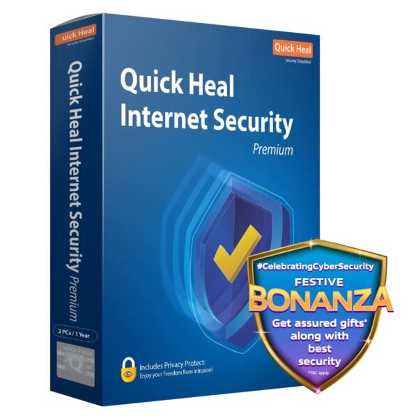 Quick Heal Internet Security premium Latest Version - 2 PCs, 1 Year