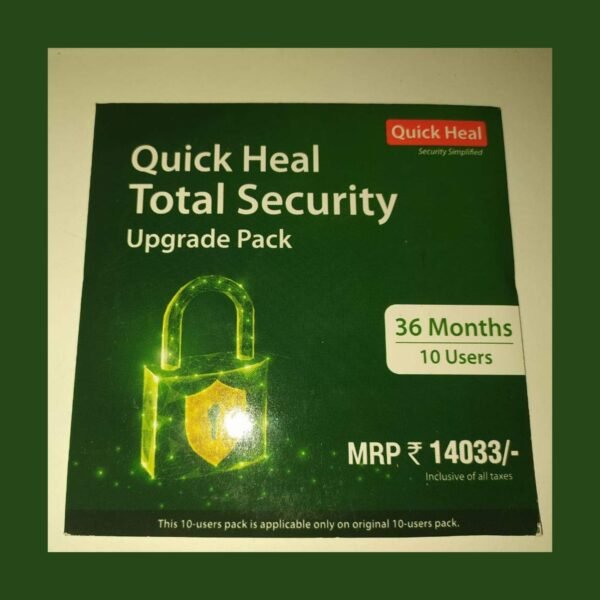 Quick Heal Total Security Upgrade Pack 10 Users 3 Year