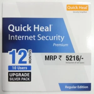 QuickHeal Internet Security antivirus upgrade 10pc 1 year
