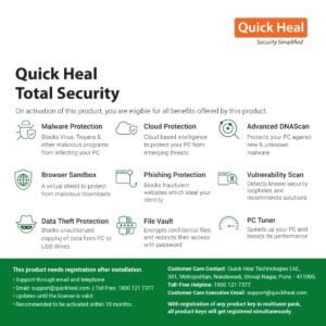 QuickHeal Total Security Upgrade Pack-10 User-1 Year