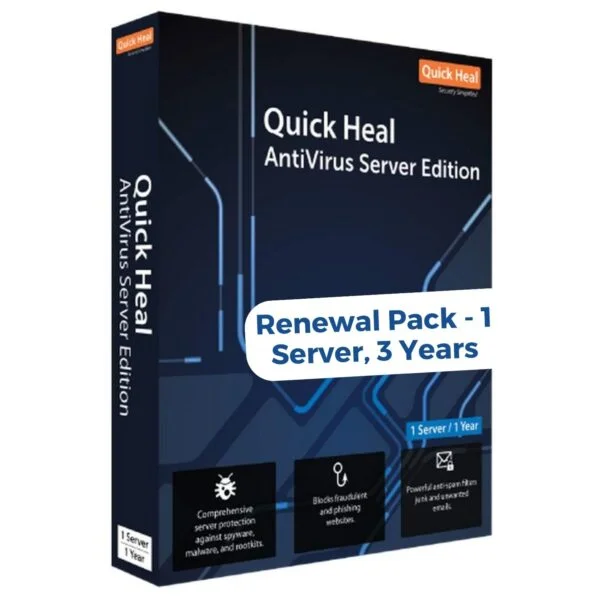 Buy Quick Heal Antivirus Server- Renewal Pack 1-Server 3-Years
