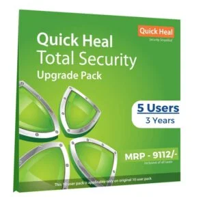 Quick Heal Total Security RenewalUpgrade Pack – 5 User, 3 Years