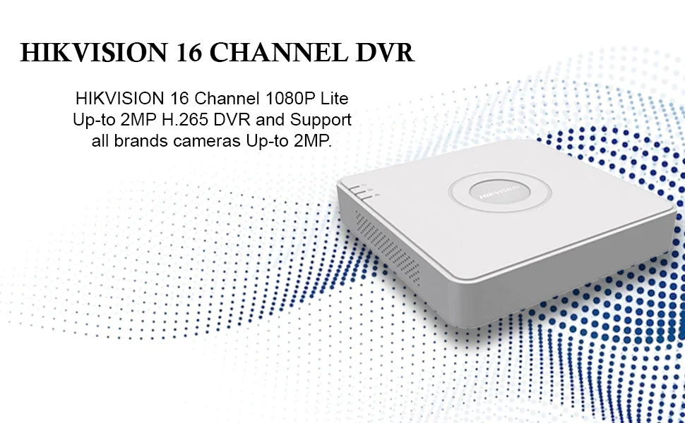 HIKVISION DVR DS-7116HGHI-K1 16 Channel 2MP DVR 1080P Lite H.265Pro+ , White