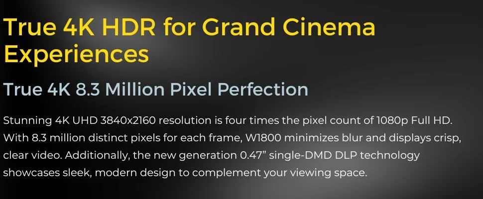 true 4k HDR cinema projector at best price