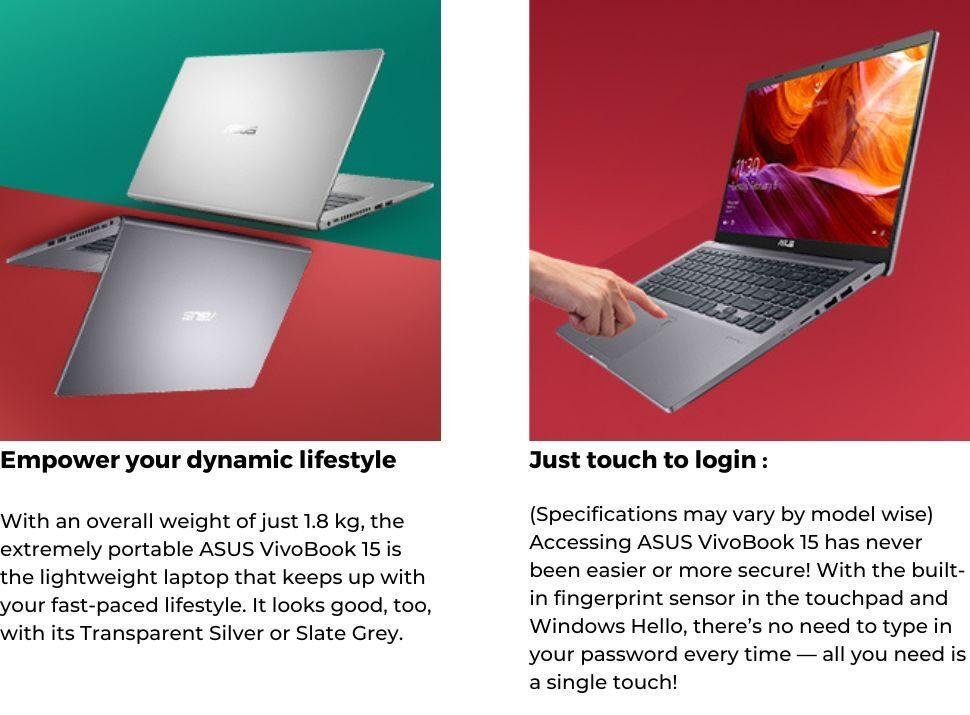 ASUS Vivobook 15, Intel Core i5-1135G7 11th Gen, 15.6 (39.62 cms) FHD, Thin and Laptop