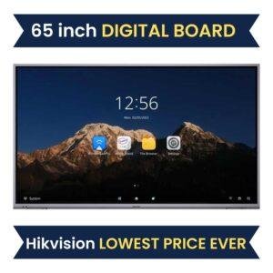 Hikvision DS-D5B75RB/C 86-inch Interactive Flat Panel, Digital Board for Schools, Offices, College, Online Teaching With 4k Resolution, 20px ultra fine writing, Built-in Wi-Fi, Looping-out display, Compatible with OPS/OPS-C devices, realizing smooth switch between built-in systems, Ultra-thin design with aluminum profile frame & much more