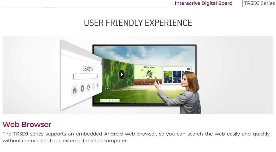 LG Digital board, best digital board, best interactive panel at lowest price
