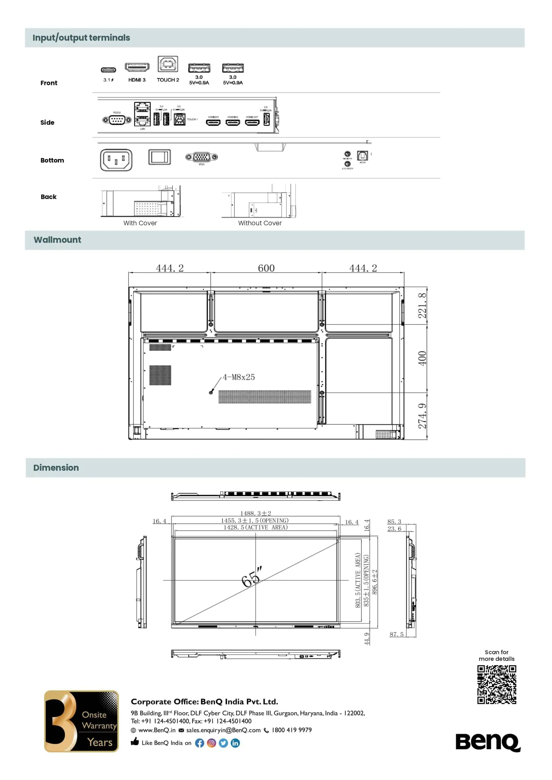 best Interactive digital board BenQ 65-Inch Interactive Digital Board 4k Best for Education