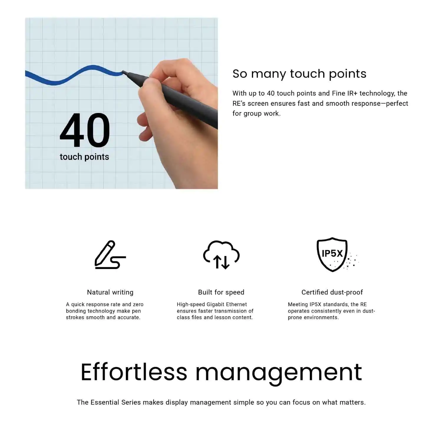 BenQ RE6503 65-Inch Interactive Digital Board 4k for Education, Teaching, Offices, Colleges, Online Classes, Youtube With Android 11 OS (7) BenQ RE6503 65-Inch Interactive Digital Board 4k for Education, Teaching, Offices, Colleges, Online Classes, Youtube With Android 11 OS (7)